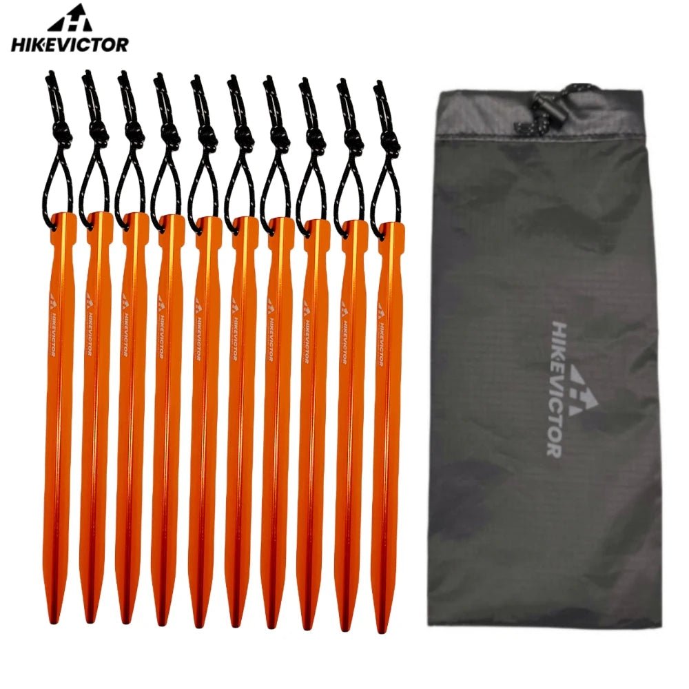 10 piquets de tente camping / bivouac en alliage d'aluminium léger "Hikevictor - 16 cm" - Planète Rando