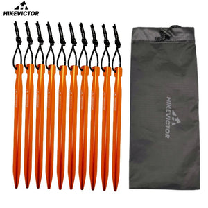 10 piquets de tente camping / bivouac en alliage d'aluminium léger "Hikevictor - 16 cm" - Planète Rando