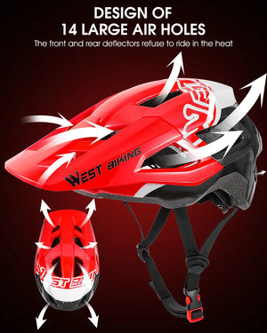 Casque de vélo, VTT, VTC, unisexe 56-60 CM "West Biking - XC sport" West Biking