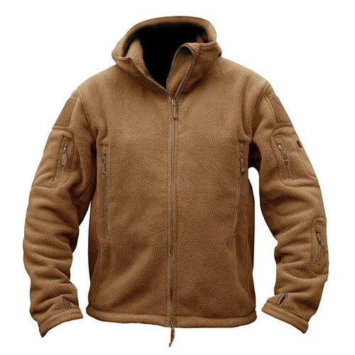 Softshell / polaire à capuche tactique et imperméable pour homme "TACVASEN - TJ004"