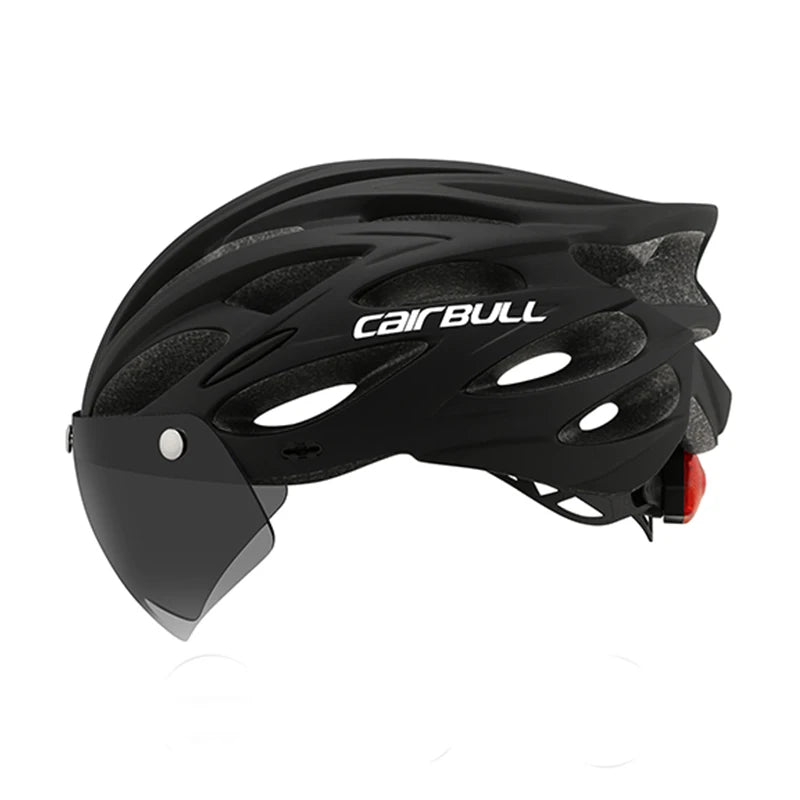 Casque de vélo pour route et VTT avec LED et visière "Cairbull - CB26 ALLROAD"