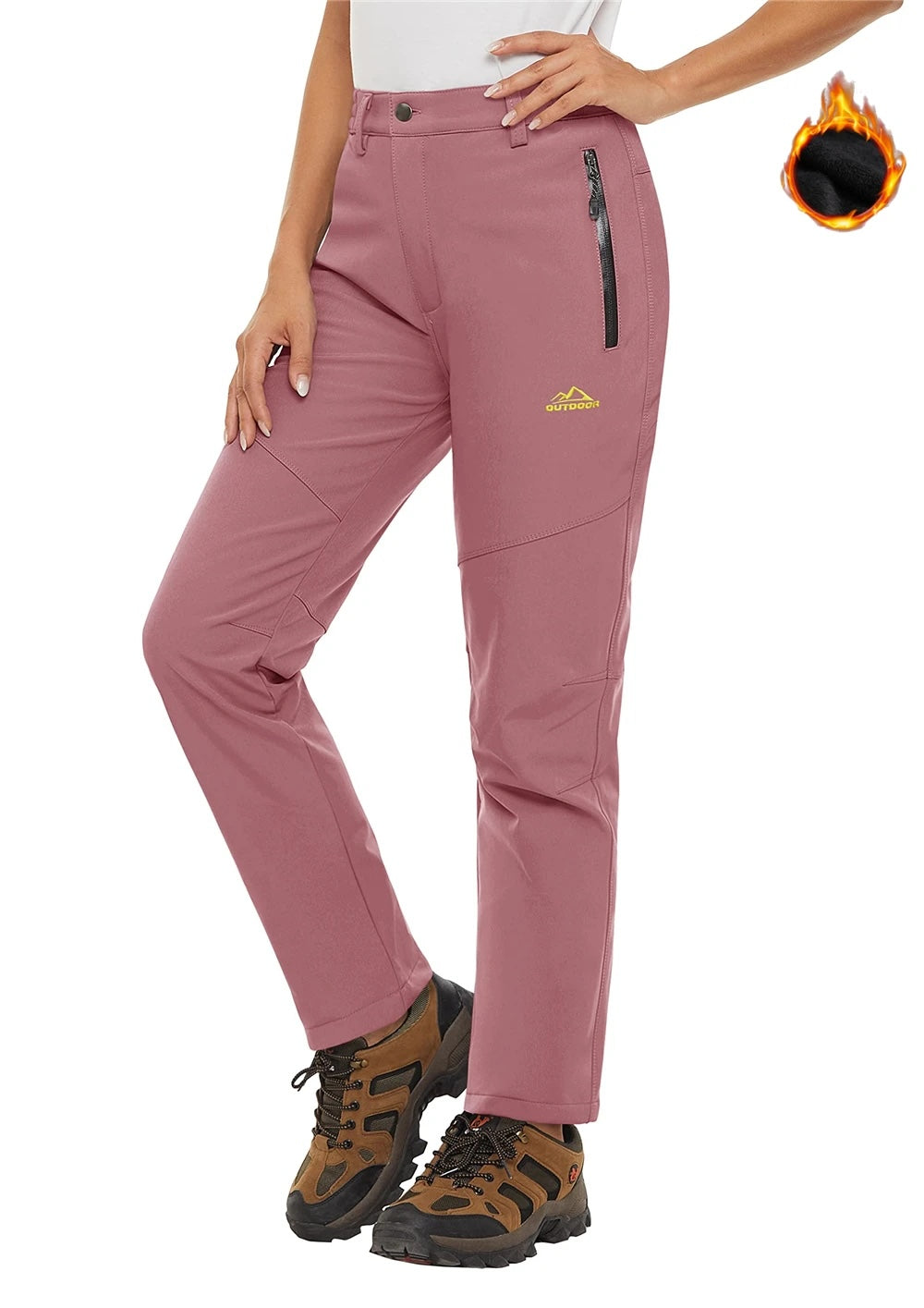 Pantalon de randonnée / alpnisime avec doublure polaire pour femme "TACVASEN - PT715"