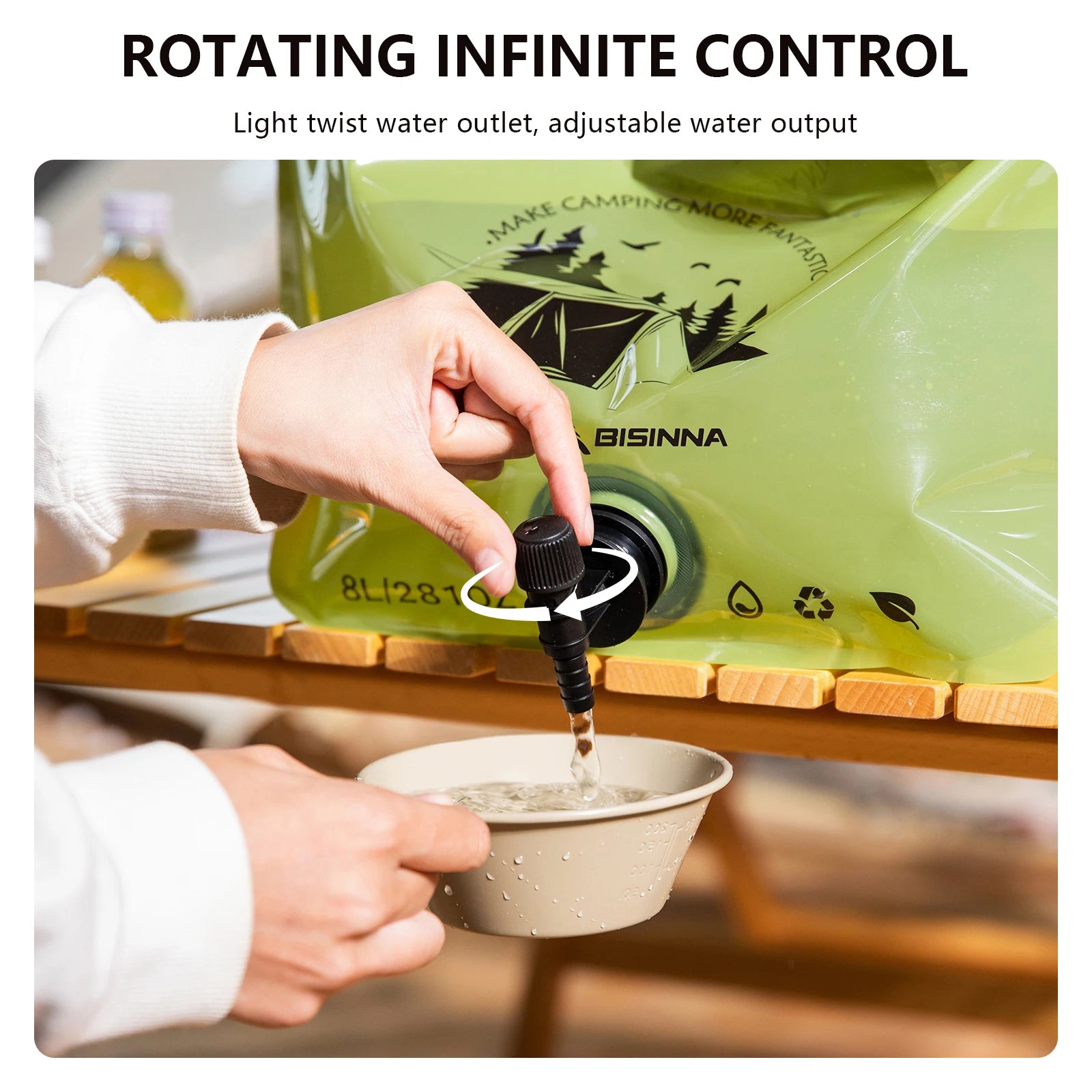 Sac à eau pliable 8L "Bisinna - Water Storage bag"