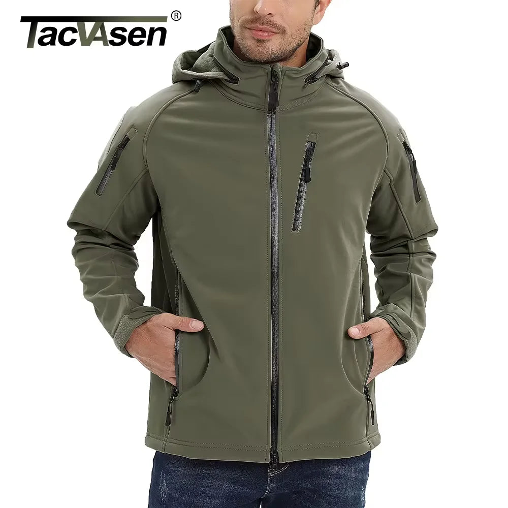 Softshell / polaire coupe-vent & imperméable à capuche "TACVASEN - LSTJ404"