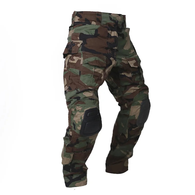 Pantalon de Combat pour hommes avec genouillères, pantalon de Sport Cargo tactique, Camouflage Multicam, Trekking, vêtements de chasse Emersongear