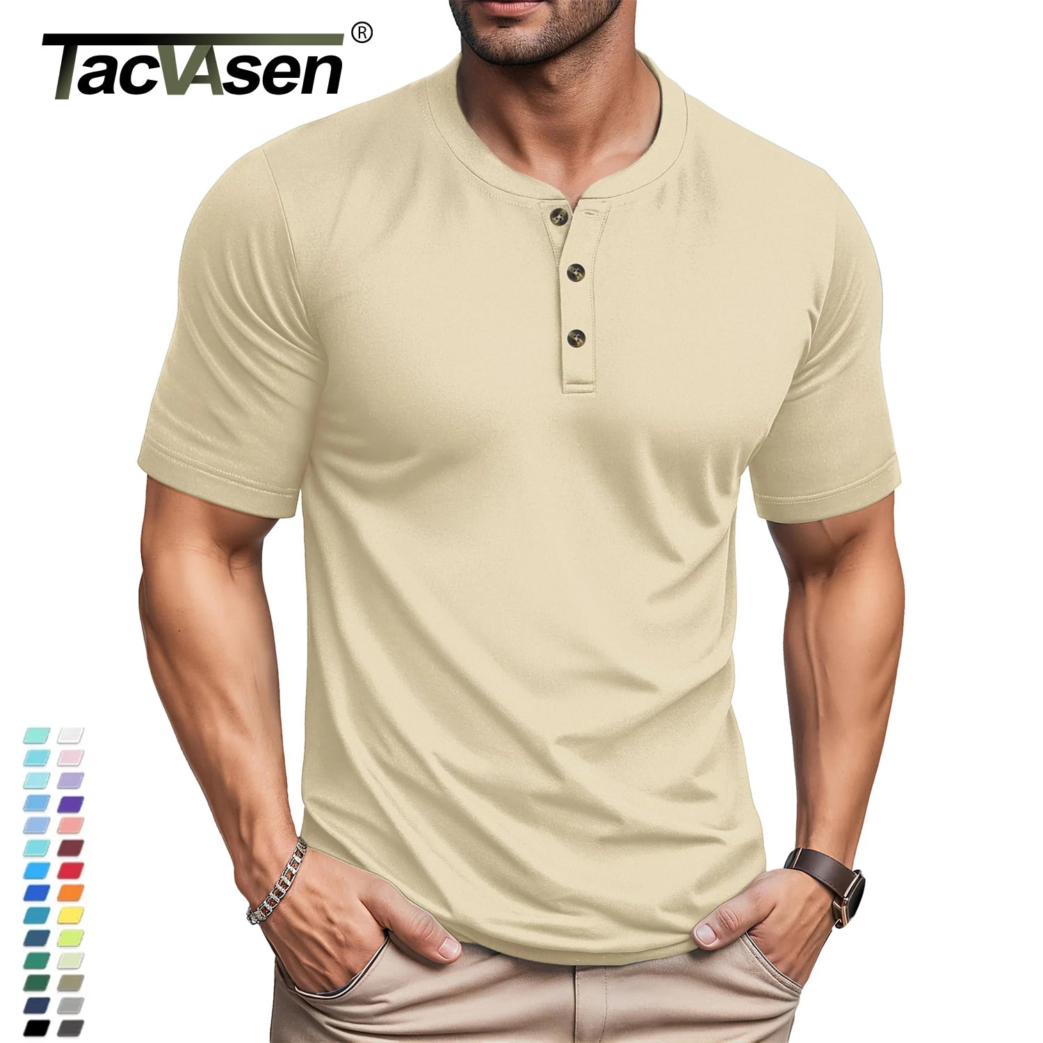 T-shirts manches courtes 100% coton pour homme "TACVASEN - TS277"