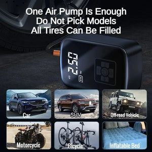 EAFC 150PSI gonfleur de pneus compresseur d'air Portable pompe à Air sans fil pneus pompe à Air avec lumière LED gonfleur électrique de boule de pneu EAFC