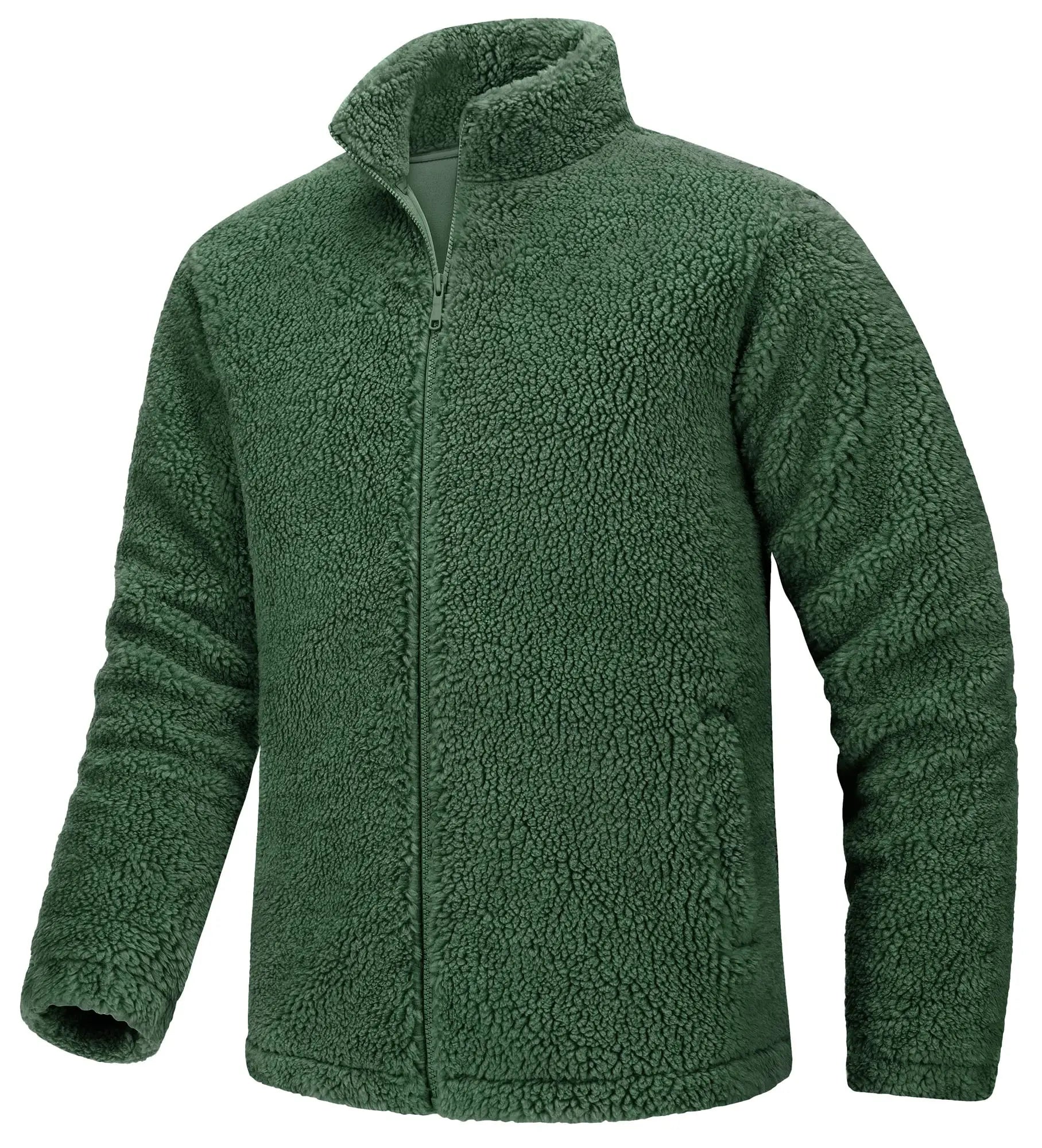 Pull en polaire / veste sherpa chaude zippée intégrale pour homme "TACVASEN - TJ605"