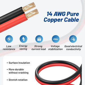 Cordon d'alimentation pour réfrigérateur et congélateur de voiture DC, 11,5 pieds, pour réfrigérateur et congélateurs 12V, pour Alpicool COSTWAY ARB ICECO Setpower Aspenora JoyTutus Planète Rando