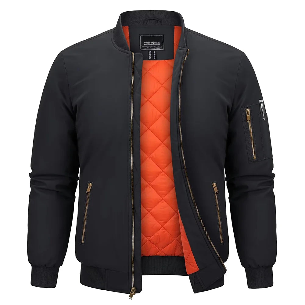 Parka hiver / veste bomber matelassée avec doublure polaire résistante à la pluie "TACVASEN - TJ368"