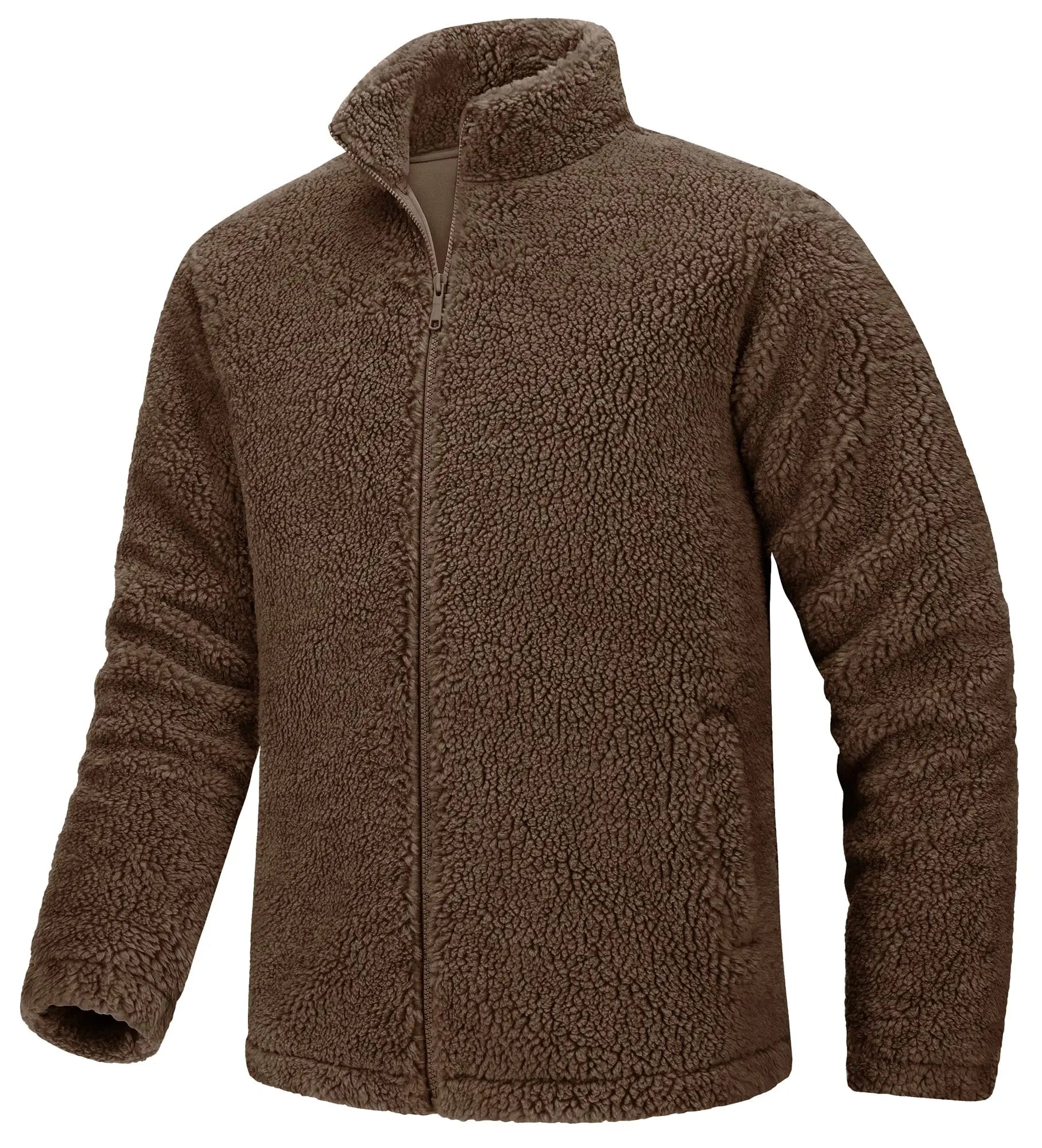 Pull en polaire / veste sherpa chaude zippée intégrale pour homme "TACVASEN - TJ605"