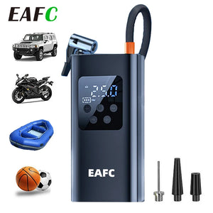 EAFC voiture sans fil pompe à Air compresseur d'air pneu boule gonfleur lumière LED Mini pneu gonfleur électrique pour voiture motos balles Planète Rando