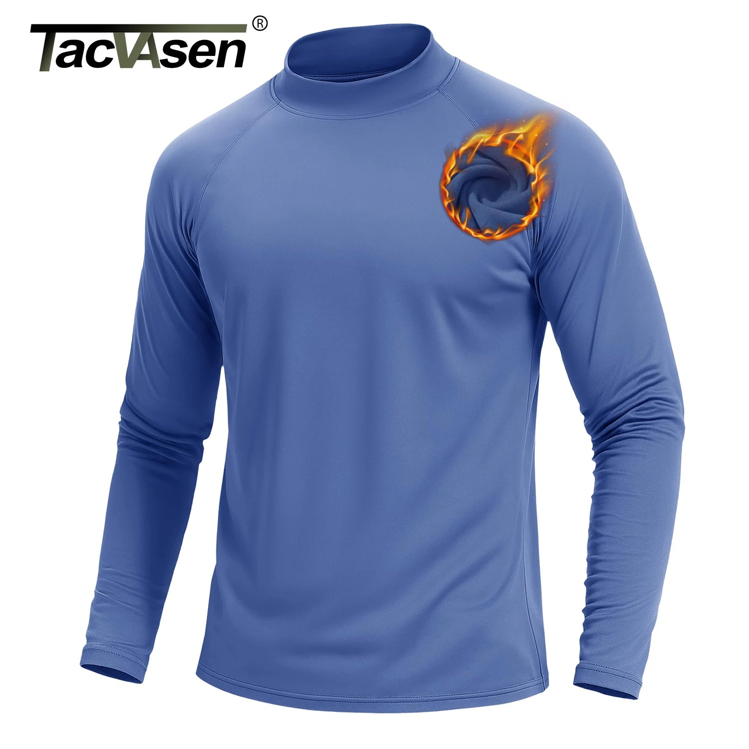T-shirt thermique polaire à col roulé 4 way strech pour homme "TACVASEN - CTA22"