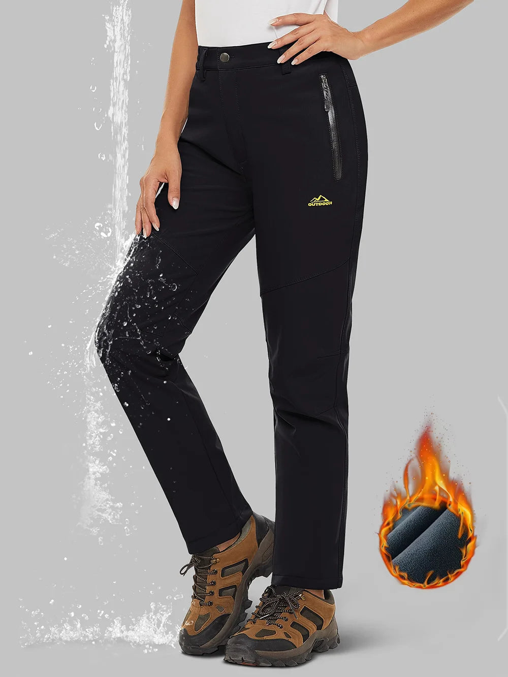 Pantalon de randonnée / alpnisime avec doublure polaire pour femme "TACVASEN - PT715"