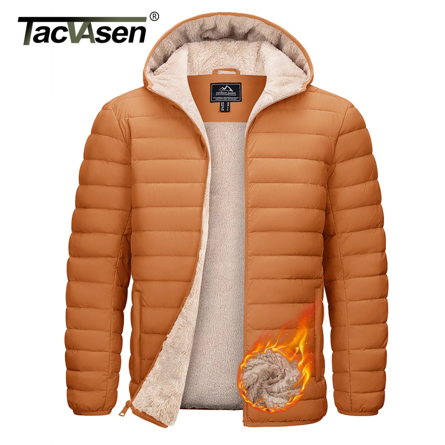 Doudoune isolante doublée sherpa imperméable à capuche "TACVASEN - CTD1"