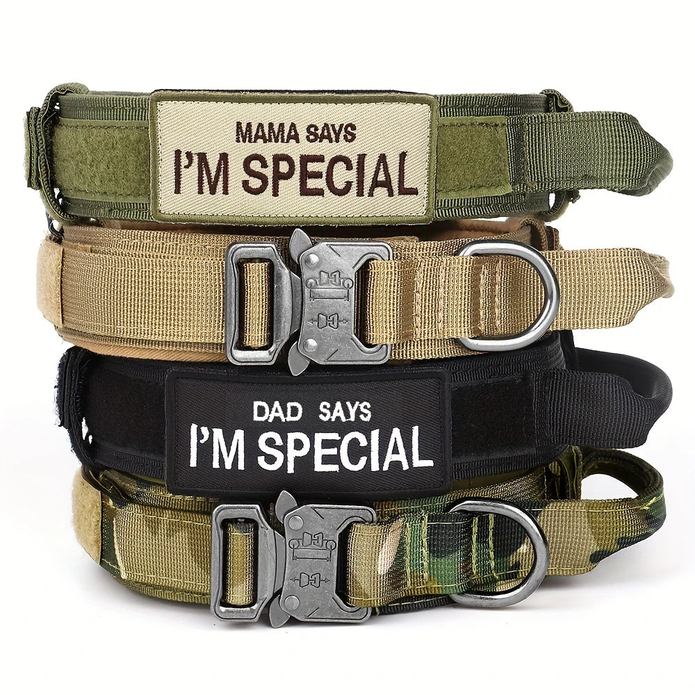 Colliers tactiques robustes pour chiens avec poignée "PETRAVEL - Tactical dog collar"