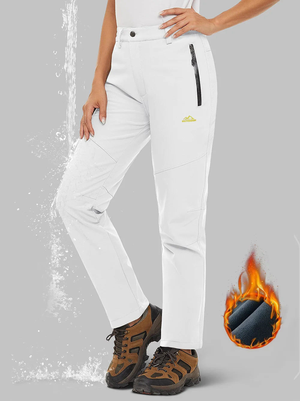 Pantalon de randonnée / alpnisime avec doublure polaire pour femme "TACVASEN - PT715"