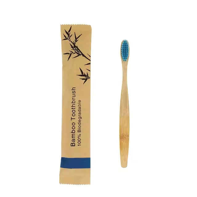 Brosses à dents en bambou à poils souples avec manche en bois 100 % biodégradable "Bamboo Toothbrush" Bamboo Toothbrush