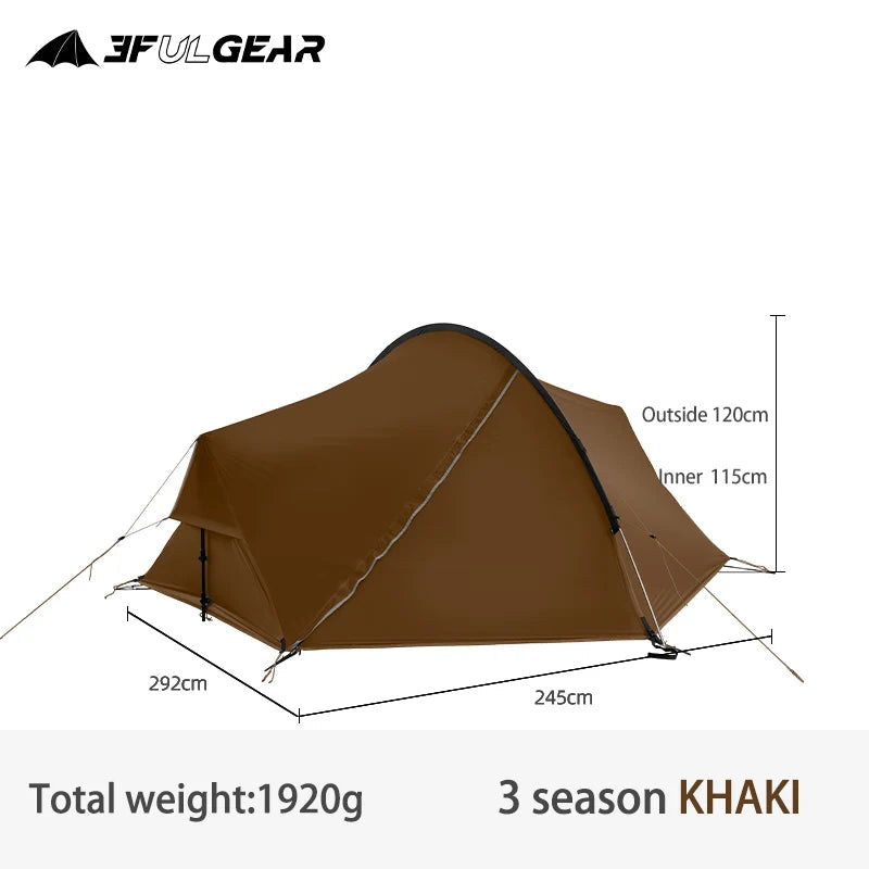 3F UL GEAR SHELL 2 personnes tente extérieure Camping tente randonnée ultraléger parasol coupe-vent cabine tente Planète Rando