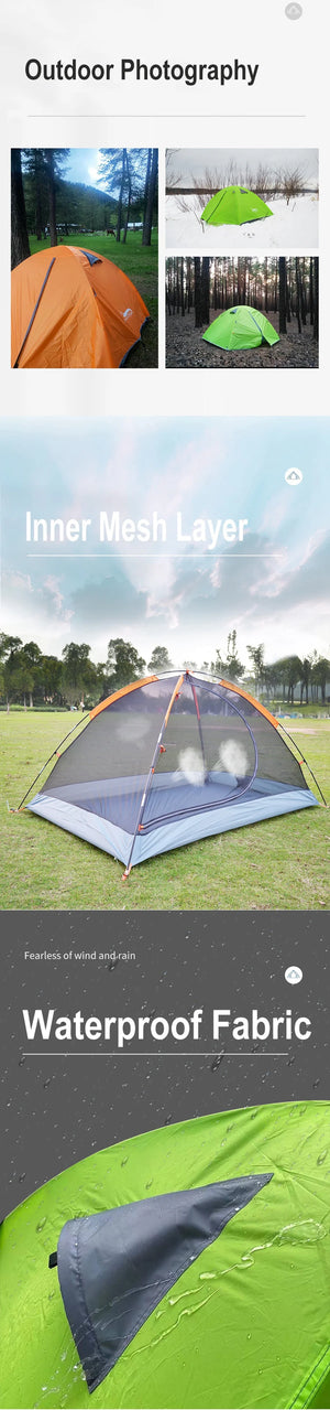 Tente Desert Fox 2 personnes tentes de randonnée légères 3 saisons pour Couple famille randonnée Camping pôle aluminium tente étanche Desert&Fox