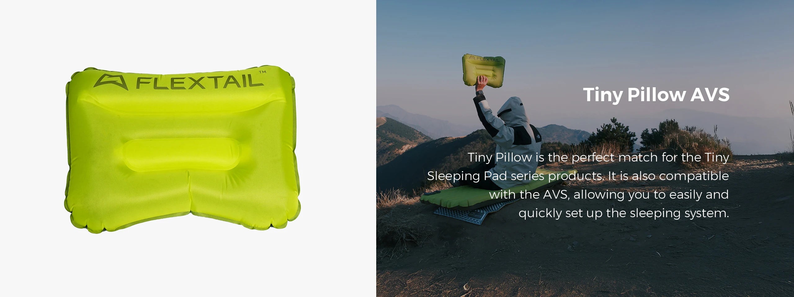 Oreiller gonflable ultraléger 77g "FLEXTAILGEAR - Tiny Pilow AVS"