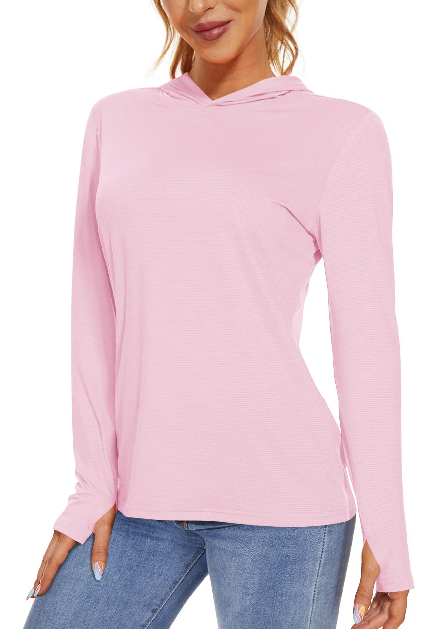 T-shirt à capuche avec protection UV/solaire UPF 50+ "TACVASEN - TS251"