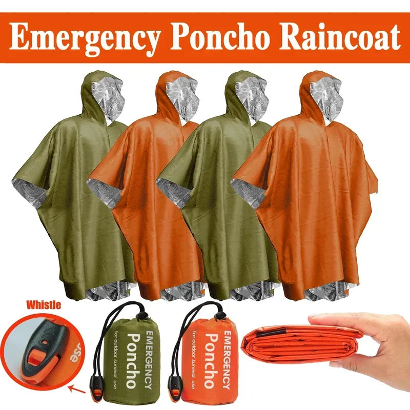 Poncho de survie avec isolation thermique "Sanke Rescue - Emergency poncho"