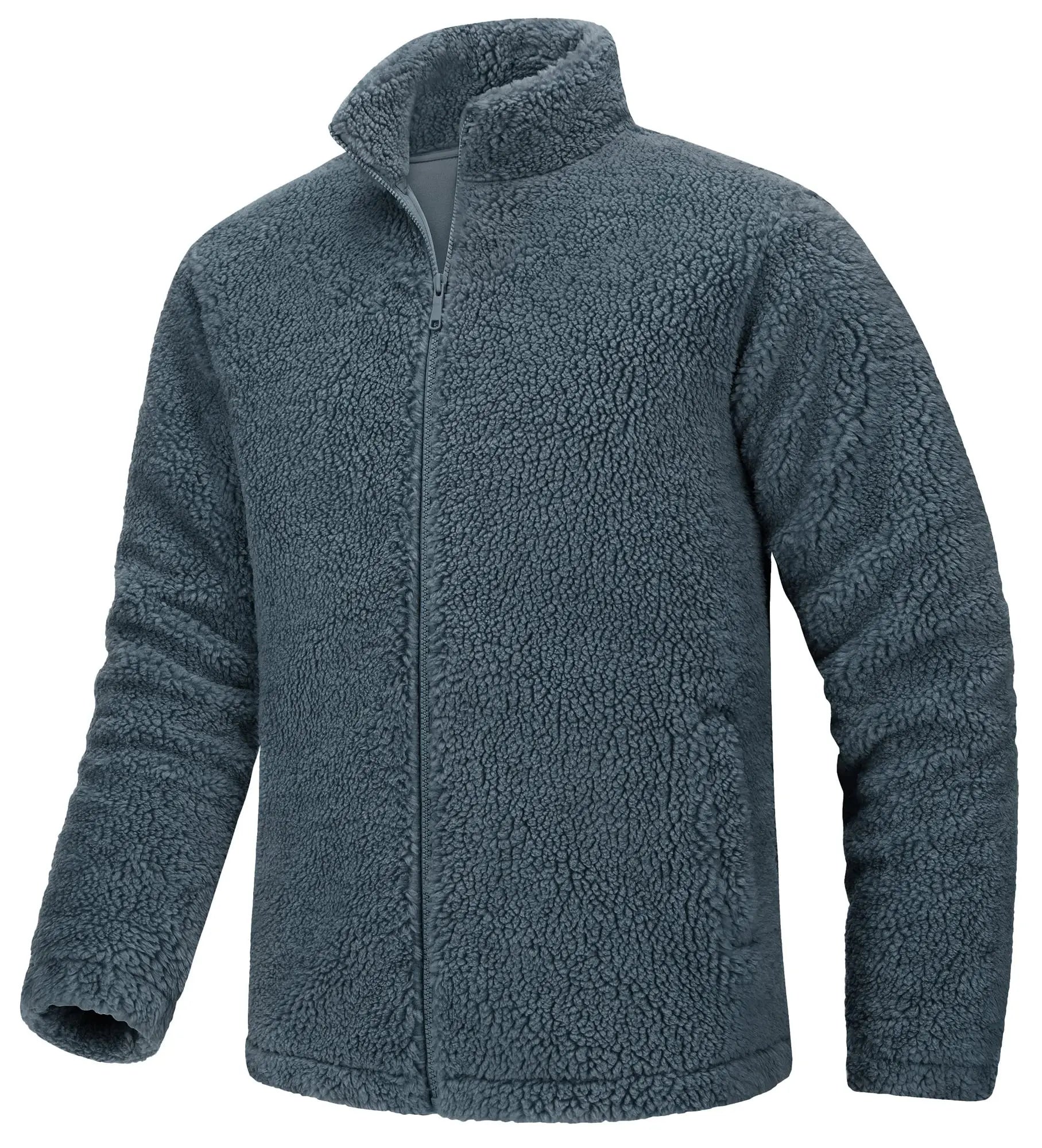 Pull en polaire / veste sherpa chaude zippée intégrale pour homme "TACVASEN - TJ605"