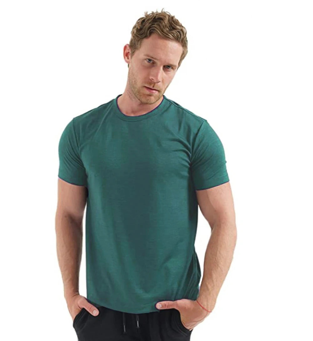 T-shirt technique 100 % laine mérinos à séchage rapide et anti-odeurs pour homme "SERBEWAY - SW200"