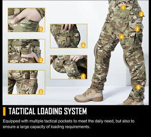 Pantalon de Combat pour hommes avec genouillères, pantalon de Sport Cargo tactique, Camouflage Multicam, Trekking, vêtements de chasse Emersongear