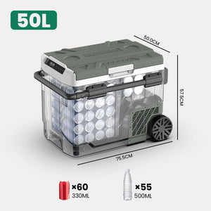 Alpicool-Mini réfrigérateur de voiture portable, refroidisseur à compresseur, EZGW, 40L, 50L, 60L, 12 V, 24V DC, 100 V-240V AC, congélateur pour camping, barbecue Planète Rando
