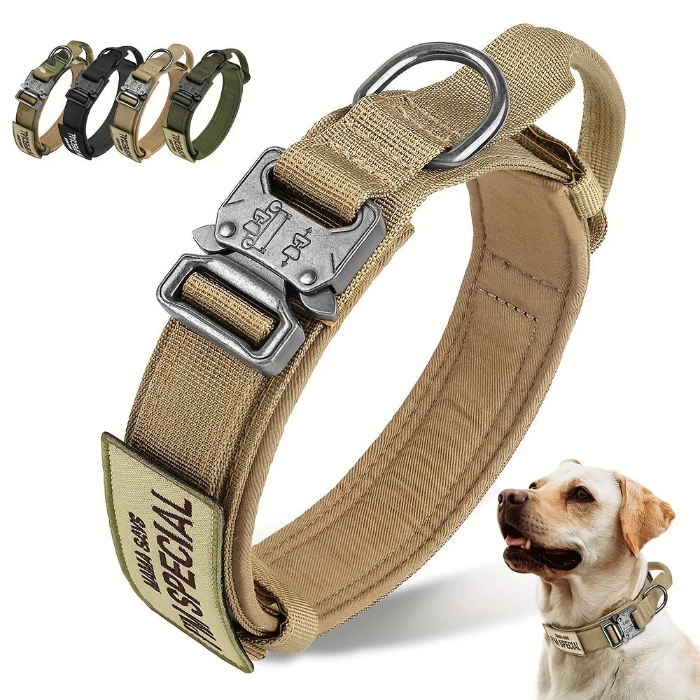 Colliers tactiques robustes pour chiens avec poignée "PETRAVEL - Tactical dog collar"