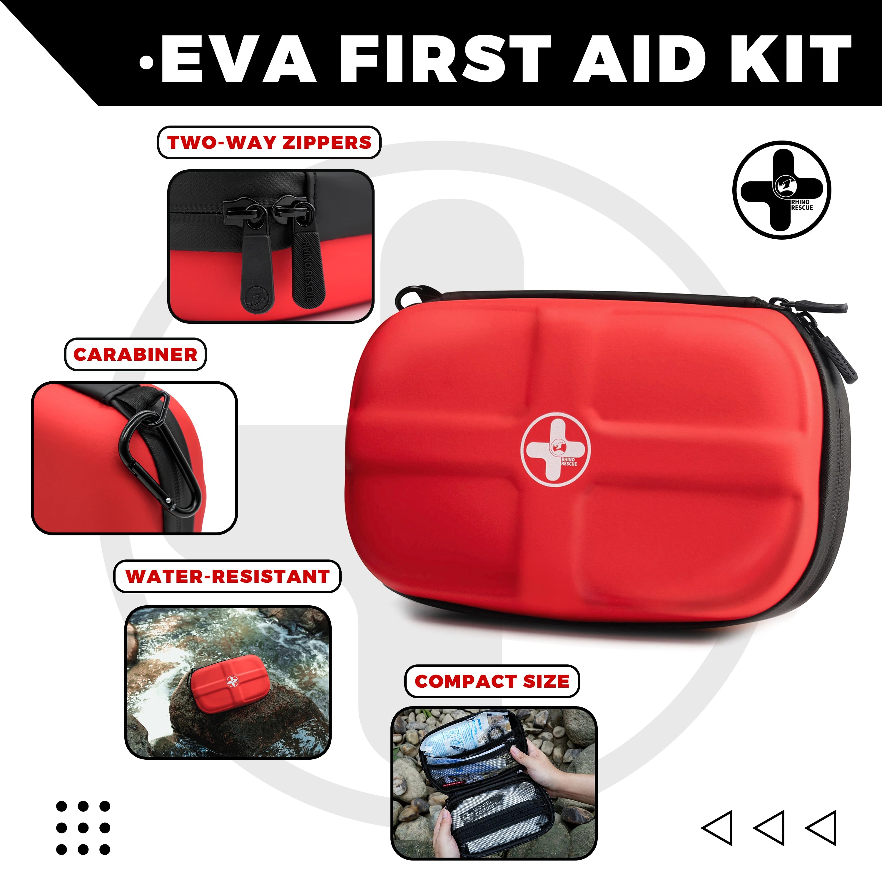 Trousse de premiers secours portable et étanche "RHINO RESCUE - Eva Medical"