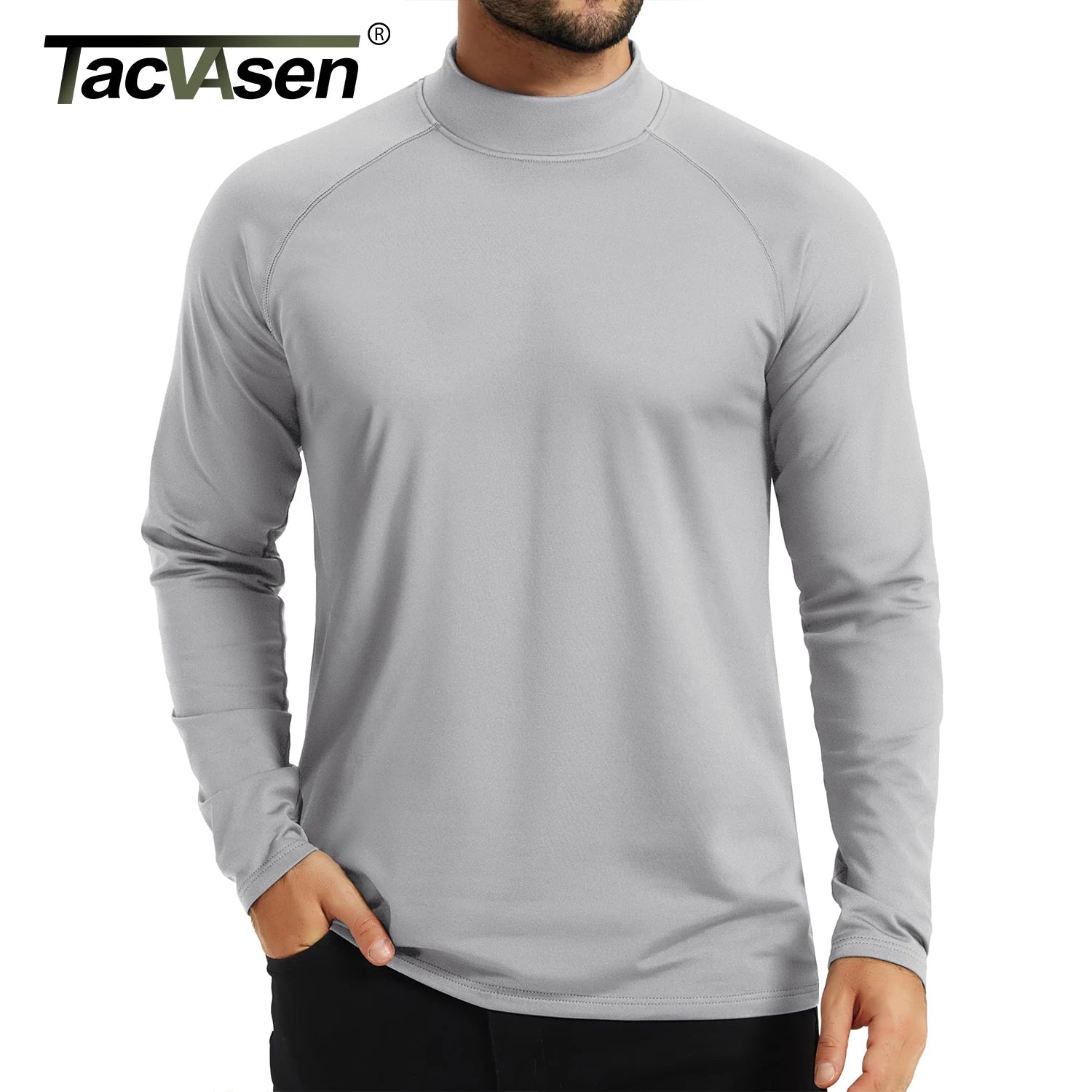 T-shirt thermique polaire à col roulé 4 way strech pour homme "TACVASEN - CTA22"