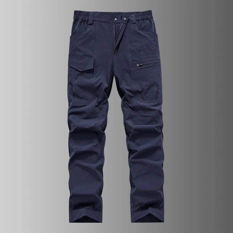Pantalon cargo homme à séchage rapide avec poches zippées, grande taille pour homme "Covocs - 9937"