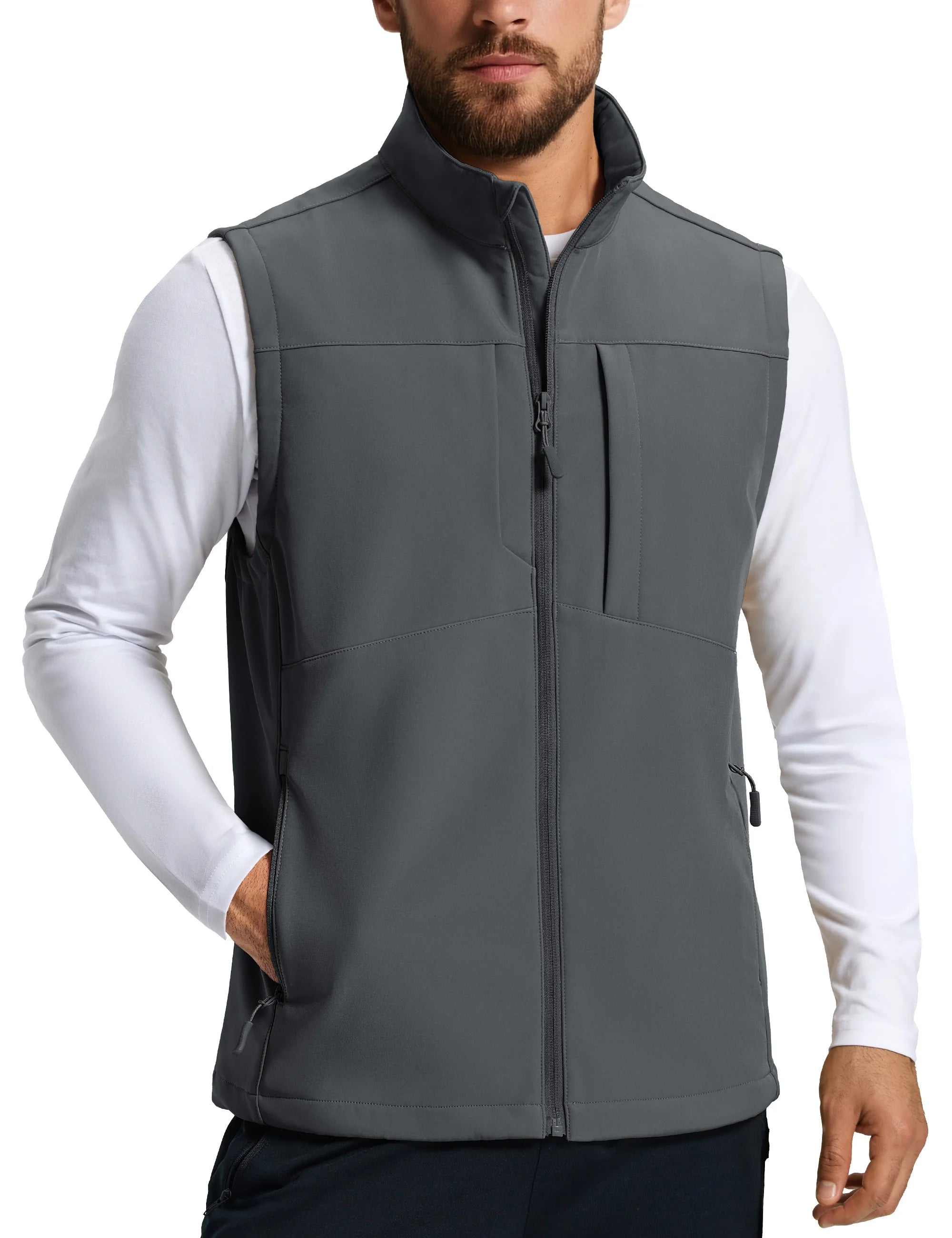 Gilet / softshell sans manche en micro-polaire pour homme "TACVASEN - CTE8"