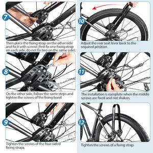 Porte bagage sur fixation arrière en alliage d'aluminium pour VTT / Gravel "Newboler - HOL005 series" Planète Rando