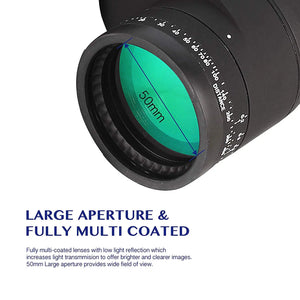 Jumelles 10x50 télescope militaire marin adultes étanche avec télémètre boussole BAK4 prisme HD observation des oiseaux pour la chasse Bostron