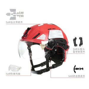 Casque de sauvetage d'urgence FMA EX SAR, casque de sécurité léger pour la conduite en extérieur, visière tactique, TB1452 FMA