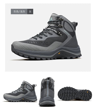 Les HUMTTO - HT-250460A chaussures de randonnée mid-top pour homme offrent une technologie Static Waterproof, avec tige mesh et synthétique, semelle robuste - bottines alpinisme marron/vert conçues pour confort et durabilité sur tous les sentiers.