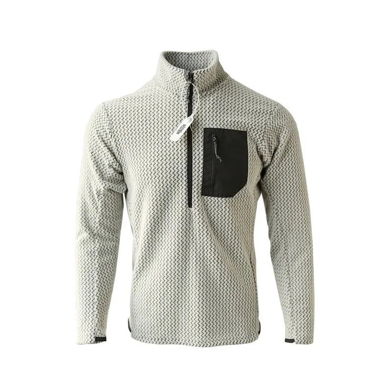 Sweat-shirt thermique / softshell polaire ondulée semi-zip manches longues unisexe "Flexstorm - FX100"