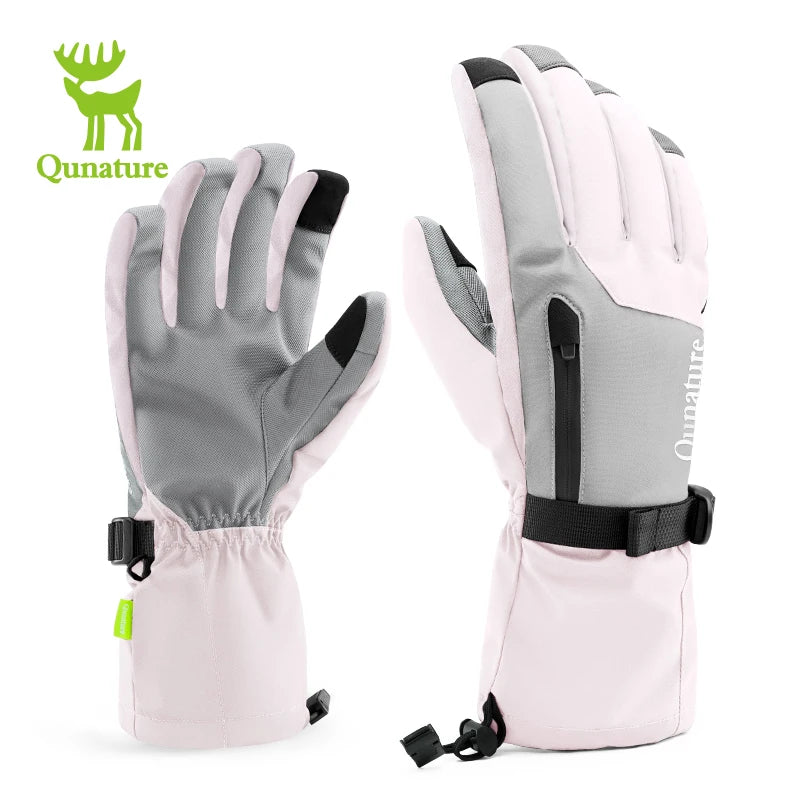 Gants de ski tactiles & imperméables avec poignet allongé et technologie 3M Thinsulate "Qunature - 16410045"