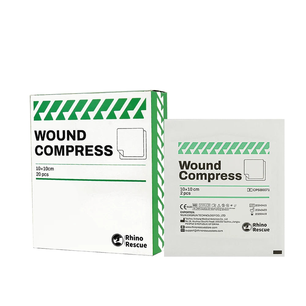 Compresses de gaze stériles pour plaies "Rhino Rescue - CR-WC01"