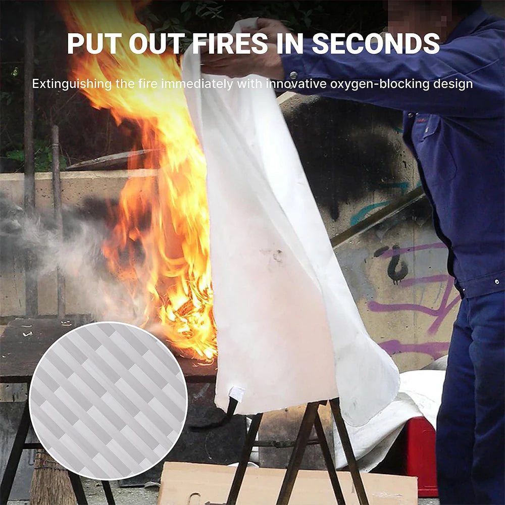 Couverture anti-feu / Fire blanket en fibre de verre "Sanke Rescue - Fire Blanket"