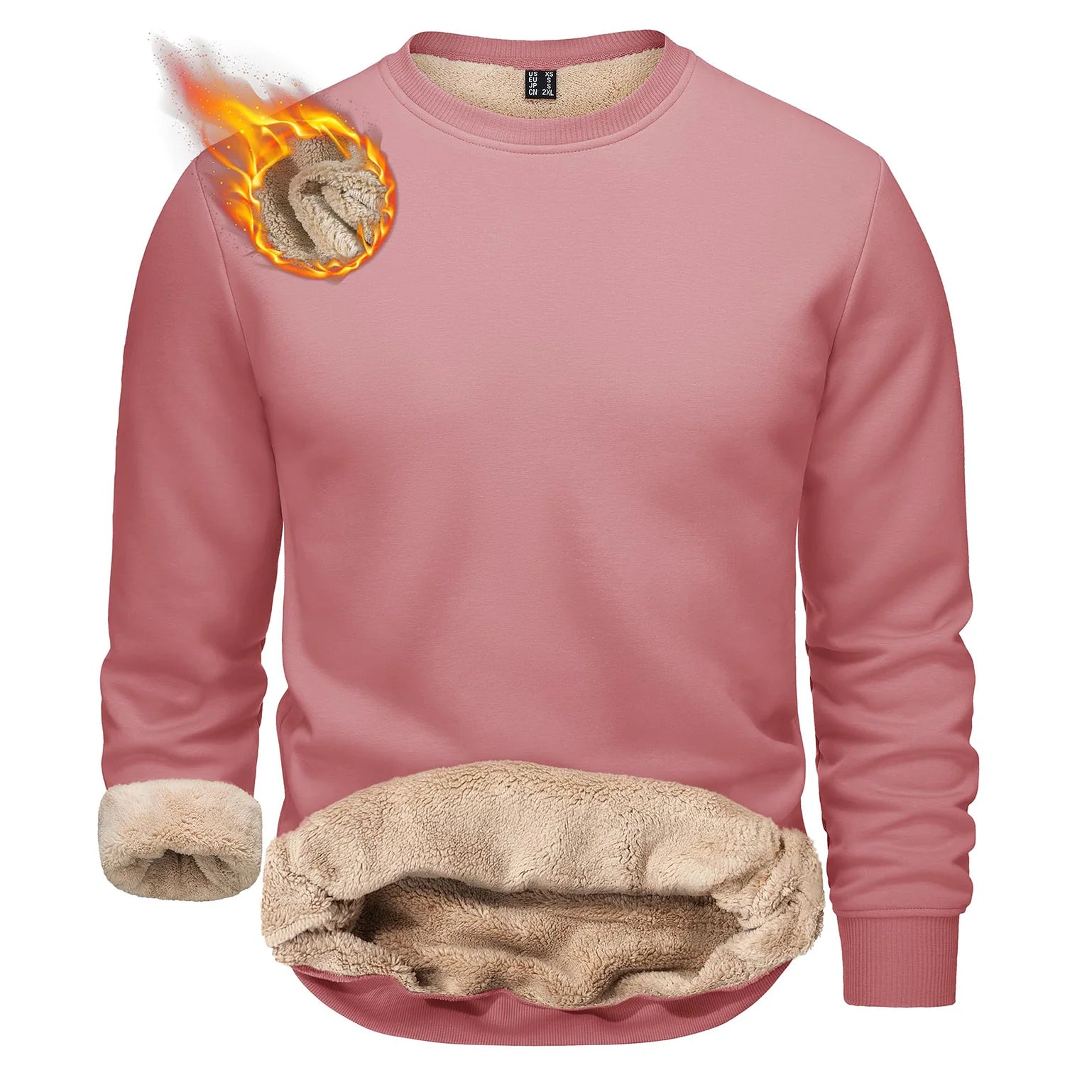 T-shirt polaire / sweat-shirt d'hiver à col rond pour homme "TACVASEN - TJ558D-2"