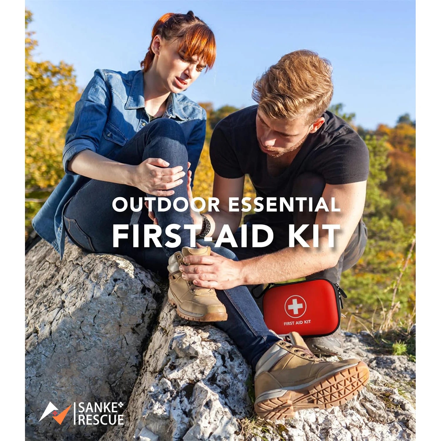 Trousse de premiers secours multifonctionnelle 103 pièces "Sanke Rescue - First Aid Kit 103"