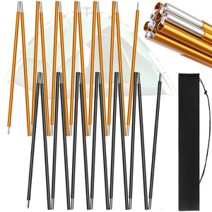 Poteau de tente en alliage d'aluminium, 4.3M/3.6M, Support de Camping, accessoires de remplacement pour randonnée, auvent, cadres d'abri, tiges, 1 pièce/2 pièces Top Pole