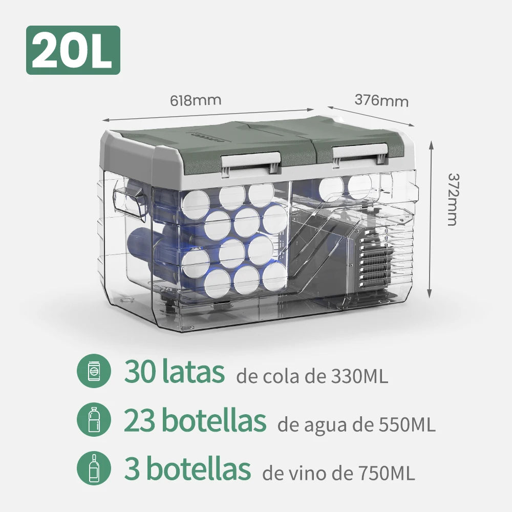 Alpicool NLS 20L 30L 40L réfrigérateur de voiture Mini réfrigérateur congélateur 12 V refroidisseur à compresseur Portable 12/24 V DC 100-240 V AC pour le Camping Planète Rando