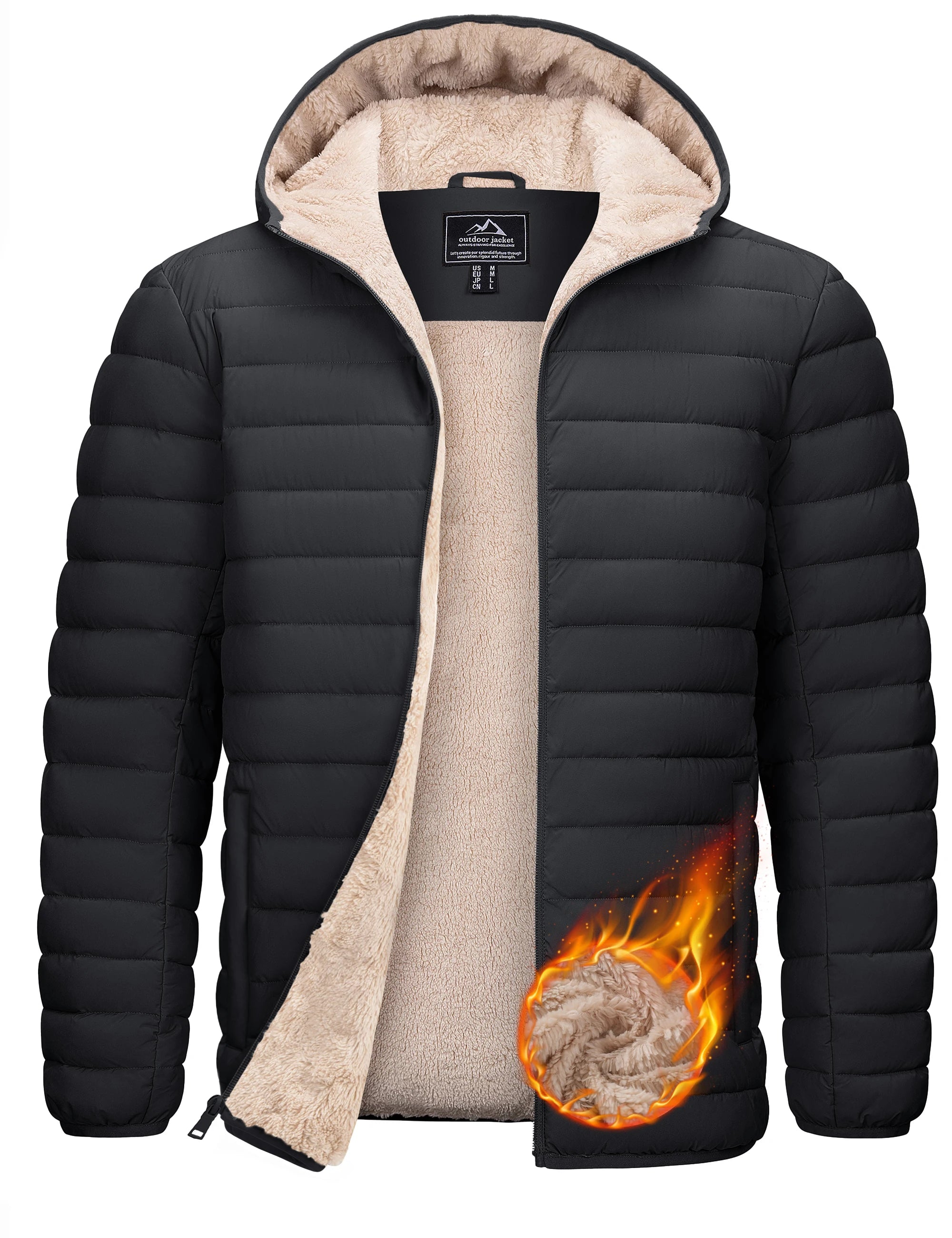 Doudoune isolante doublée sherpa imperméable à capuche "TACVASEN - CTD1"