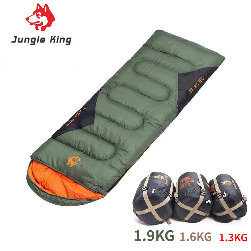 Sac de couchage synthétique imperméable jusqu'à -5°C confort "JUNGLEKING - CY0904"